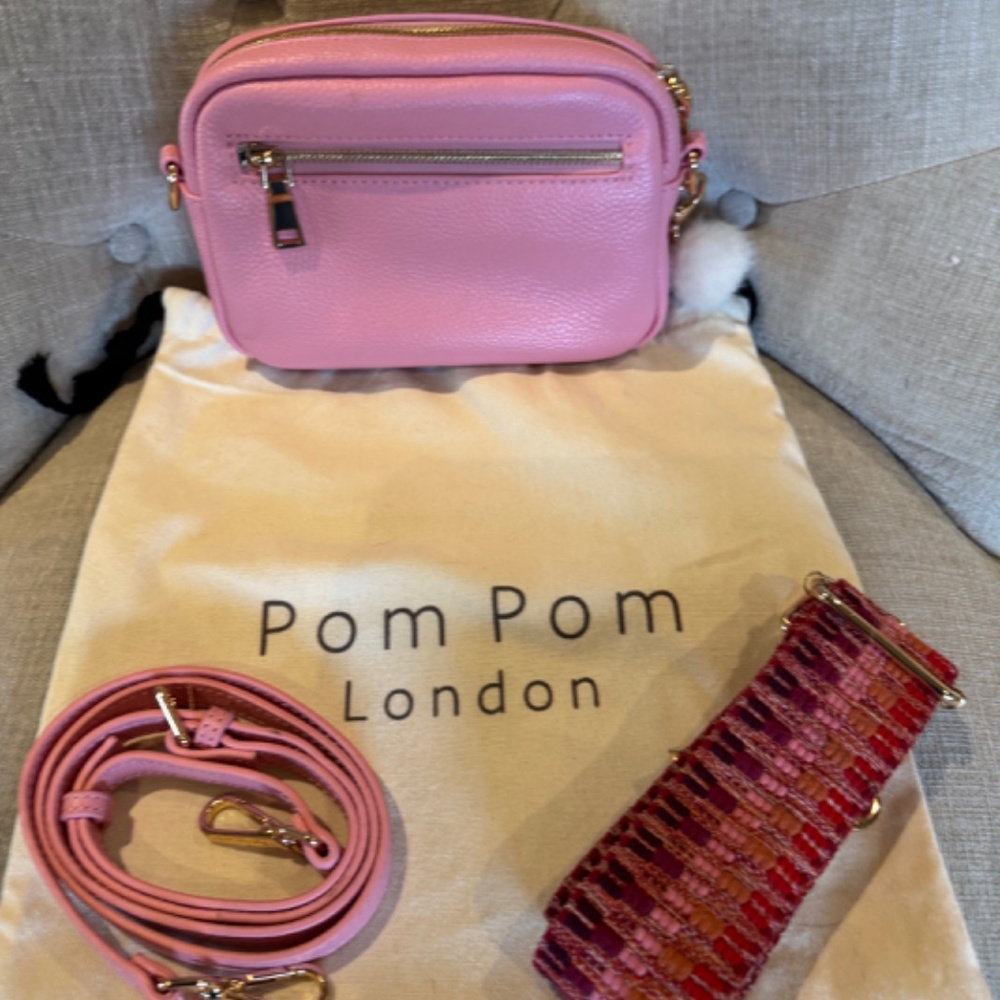 Pom Pom London Pink Crossbody Bag - NWOT - Picture 2 of 5